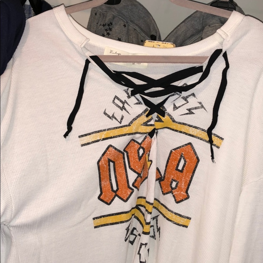 Waffle material long sleeve